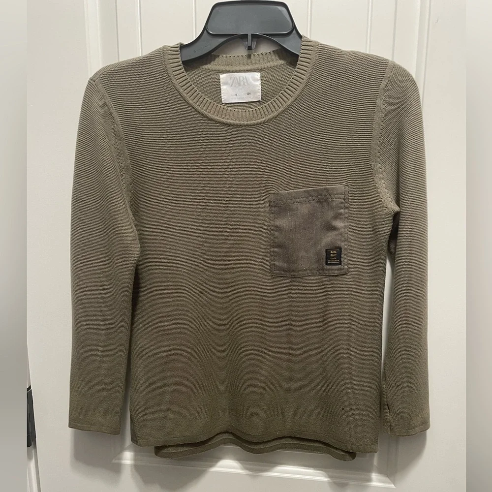 Zara knit sweater boys size 9 military color - Picture 1 of 3